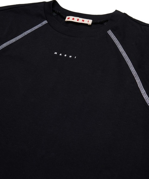 MARNI(マルニ)の「MARNI(マルニ)Kids & Junior ワンポイントブランド半袖Tシャツカットソー(Tシャツ/カットソー・キッズ・ブラック・12Y/10Y/8Y/14Y)」の3枚目の写真