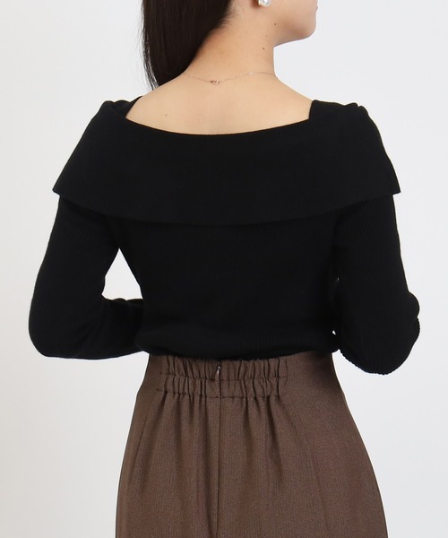 ASTORIA ODIER（アストリアオディール）の「クローバーバックルオフショルニット（ニット/セーター・レディース・ホワイト/ブラウン/ブラック/ワイン・MEDIUM）」の15枚目の写真