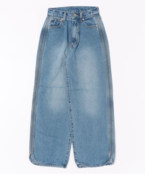 DONOBAN（ドノバン）の「【ohnishi ai×Donobanコラボ】 サイドスリットデニム[C]（デニムパンツ・レディース・ブルー・LONG/MEDIUM/SHORT）」の14枚目の写真