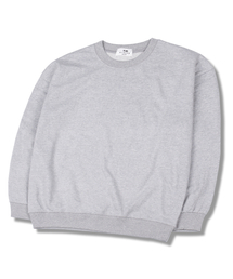 無地オーバーサイズ起毛スウェットTシャツグレー