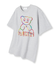 レインボーベア 半袖Tシャツ ライトグレー