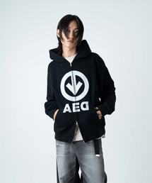 ARROW HOOD ZIP UP (BLACK)