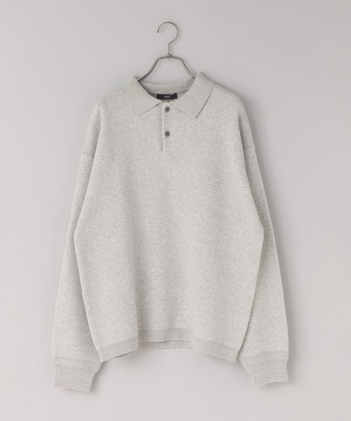 LOWRYS FARM（ローリーズファーム）の「【LFM(U)】スウェットライクニットポロ　 633431（ニット/セーター・メンズ・グレー/ネイビー/ブルー系その他/イエロー・FREE）」の10枚目の写真