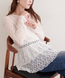 Tシャツ/カットソー（ホワイト/白色系・ボートネック）ファッション