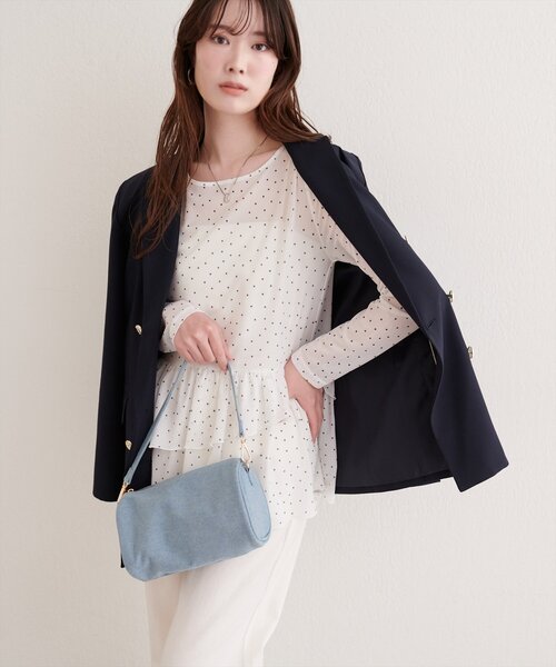 natural couture（ナチュラルクチュール）の「総レースティアードTOPS（Tシャツ/カットソー・レディース・ブラック/オフホワイト/ドット・FREE）」の19枚目の写真