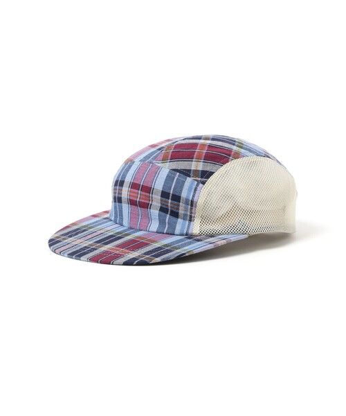 BEAMS PLUS(ビームスプラス)の「5 Panel Mesh Madras(キャップ・メンズ・パープル/ネイビー・ONE SIZE)」の3枚目の写真