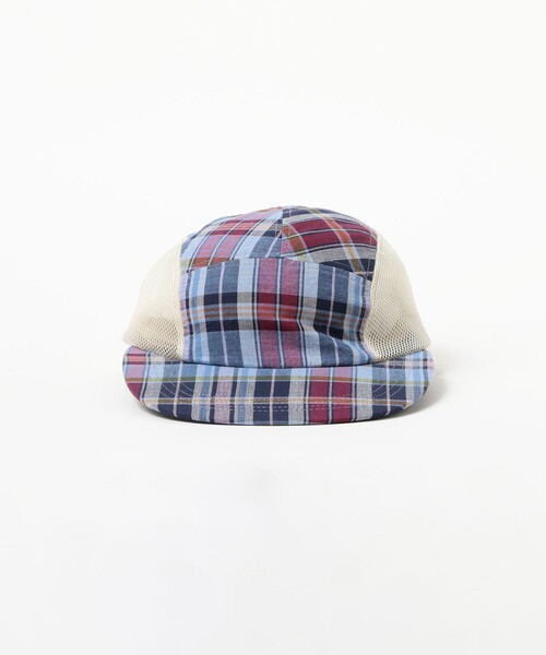 BEAMS PLUS(ビームスプラス)の「5 Panel Mesh Madras(キャップ・メンズ・パープル/ネイビー・ONE SIZE)」の4枚目の写真