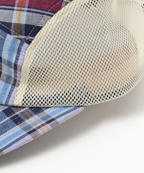 BEAMS PLUS(ビームスプラス)の「5 Panel Mesh Madras(キャップ・メンズ・パープル/ネイビー・ONE SIZE)」の6枚目の写真