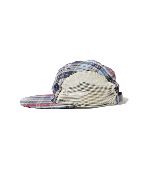 BEAMS PLUS(ビームスプラス)の「5 Panel Mesh Madras(キャップ・メンズ・パープル/ネイビー・ONE SIZE)」の7枚目の写真