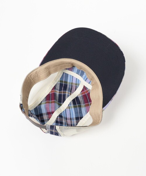 BEAMS PLUS(ビームスプラス)の「5 Panel Mesh Madras(キャップ・メンズ・パープル/ネイビー・ONE SIZE)」の8枚目の写真