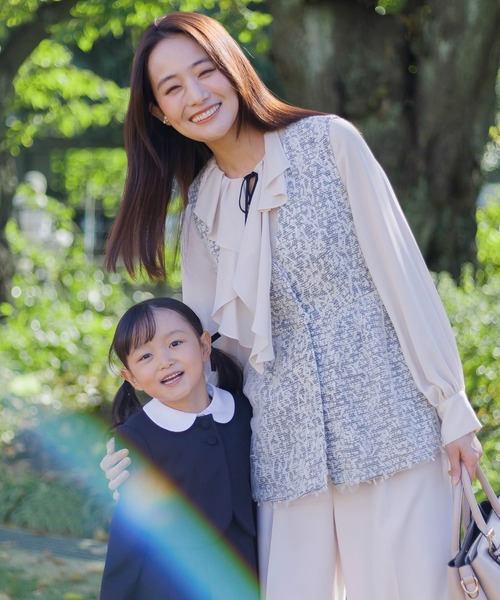 【troisiemechaco】単品ツイードジレ/セレモニー/