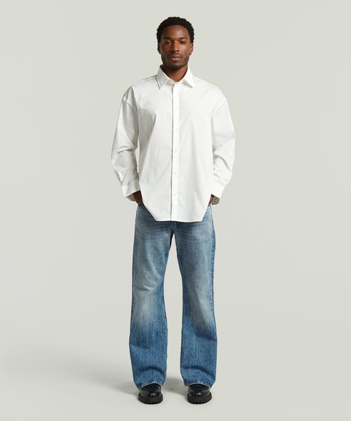 G-STAR(ジースター)の「Clean Oversized Shirt/クリーンオーバーサイズシャツ(シャツ/ブラウス・メンズ・ダークブラック/ホワイト・MEDIUM/X-SMALL/SMALL/XX-SMALL/LARGE/X-LARGE)」の7枚目の写真