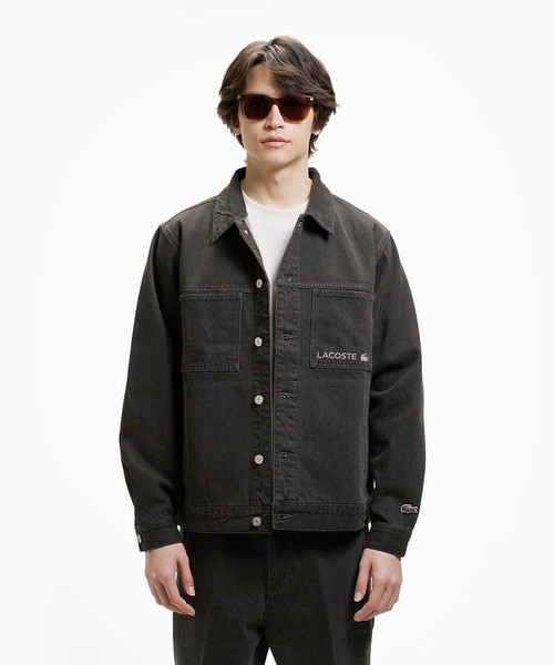 LACOSTE（ラコステ）の「デニムトラッカージャケット（デニムジャケット・メンズ・ブラック/インディゴブルー・46/50/52/48）」の7枚目の写真