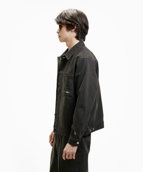 LACOSTE（ラコステ）の「デニムトラッカージャケット（デニムジャケット・メンズ・ブラック/インディゴブルー・46/50/52/48）」の4枚目の写真
