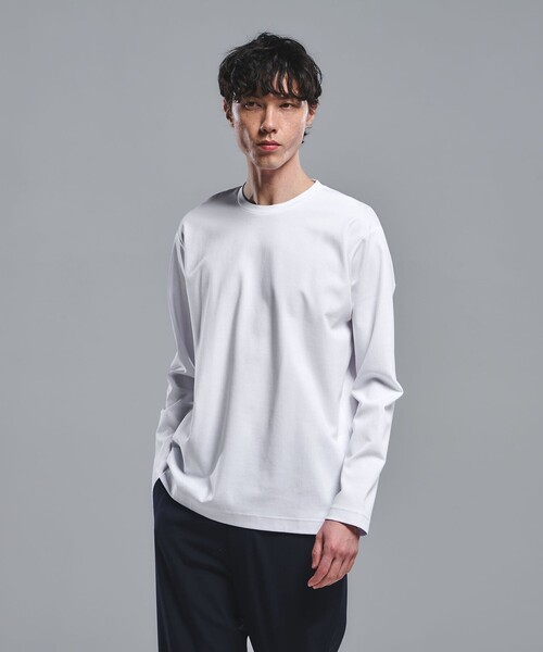 green label relaxing（グリーンレーベルリラクシング）の「オーガニック コットン ポンチ クルーネック Tシャツ（Tシャツ/カットソー・メンズ・ライトピンク/ホワイト/ライム/ダークグレー・XL/L/XXL/S/M）」の2枚目の写真