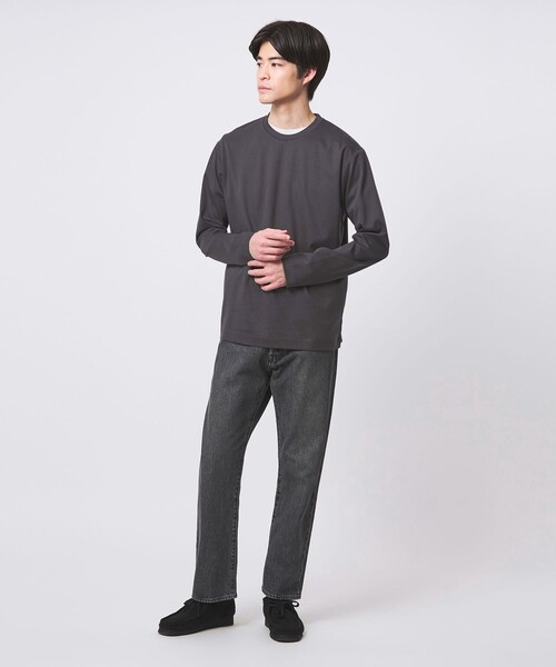 green label relaxing（グリーンレーベルリラクシング）の「オーガニック コットン ポンチ クルーネック Tシャツ（Tシャツ/カットソー・メンズ・ライトピンク/ホワイト/ライム/ダークグレー・XL/L/XXL/S/M）」の8枚目の写真