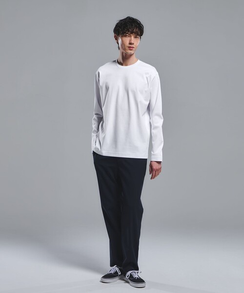 green label relaxing（グリーンレーベルリラクシング）の「オーガニック コットン ポンチ クルーネック Tシャツ（Tシャツ/カットソー・メンズ・ライトピンク/ホワイト/ライム/ダークグレー・XL/L/XXL/S/M）」の9枚目の写真