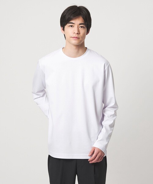 green label relaxing（グリーンレーベルリラクシング）の「オーガニック コットン ポンチ クルーネック Tシャツ（Tシャツ/カットソー・メンズ・ライトピンク/ホワイト/ライム/ダークグレー・XL/L/XXL/S/M）」の10枚目の写真