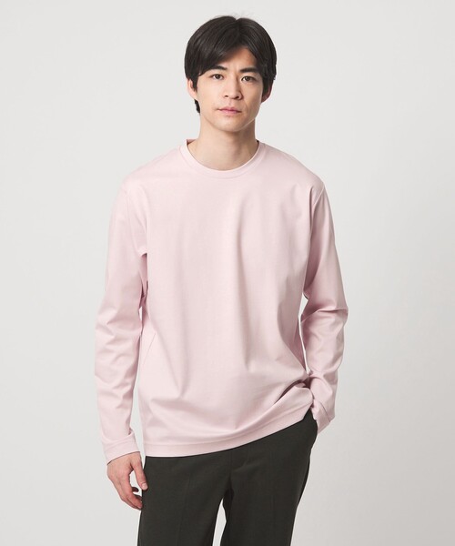 green label relaxing（グリーンレーベルリラクシング）の「オーガニック コットン ポンチ クルーネック Tシャツ（Tシャツ/カットソー・メンズ・ライトピンク/ホワイト/ライム/ダークグレー・XL/L/XXL/S/M）」の12枚目の写真