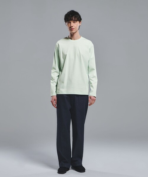 green label relaxing（グリーンレーベルリラクシング）の「オーガニック コットン ポンチ クルーネック Tシャツ（Tシャツ/カットソー・メンズ・ライトピンク/ホワイト/ライム/ダークグレー・XL/L/XXL/S/M）」の14枚目の写真
