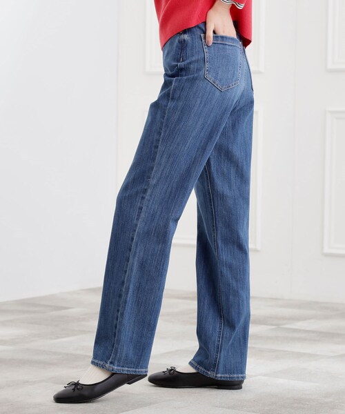 grove（グローブ）の「【選べる着丈】大人のためのストレートデニムパンツ（デニムパンツ・レディース・オフホワイト/ブルー系その他/ネイビー/ブルー・02/22/21/01/00/23/05/04/03）」の4枚目の写真