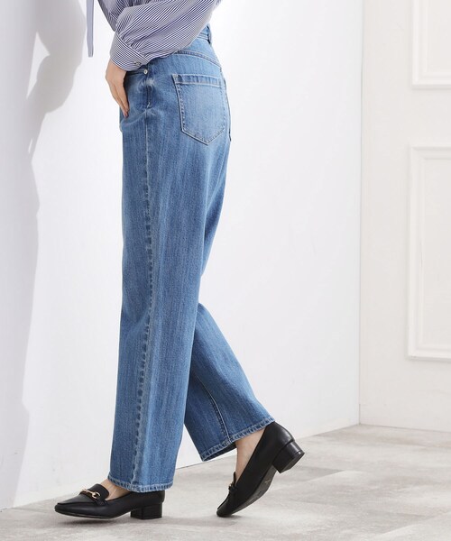 grove（グローブ）の「【選べる着丈】大人のためのストレートデニムパンツ（デニムパンツ・レディース・オフホワイト/ブルー系その他/ネイビー/ブルー・02/22/21/01/00/23/05/04/03）」の3枚目の写真