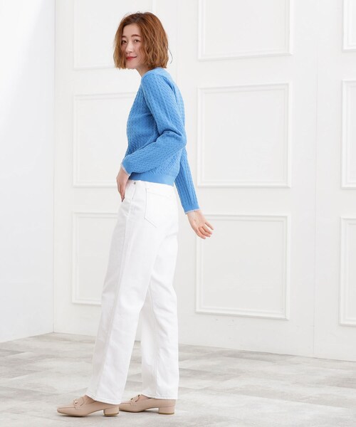 grove（グローブ）の「【選べる着丈】大人のためのストレートデニムパンツ（デニムパンツ・レディース・オフホワイト/ブルー系その他/ネイビー/ブルー・02/22/21/01/00/23/05/04/03）」の8枚目の写真