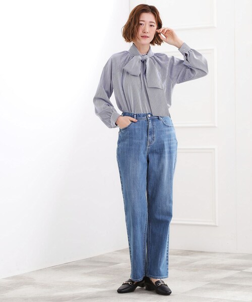 grove（グローブ）の「【選べる着丈】大人のためのストレートデニムパンツ（デニムパンツ・レディース・オフホワイト/ブルー系その他/ネイビー/ブルー・02/22/21/01/00/23/05/04/03）」の11枚目の写真