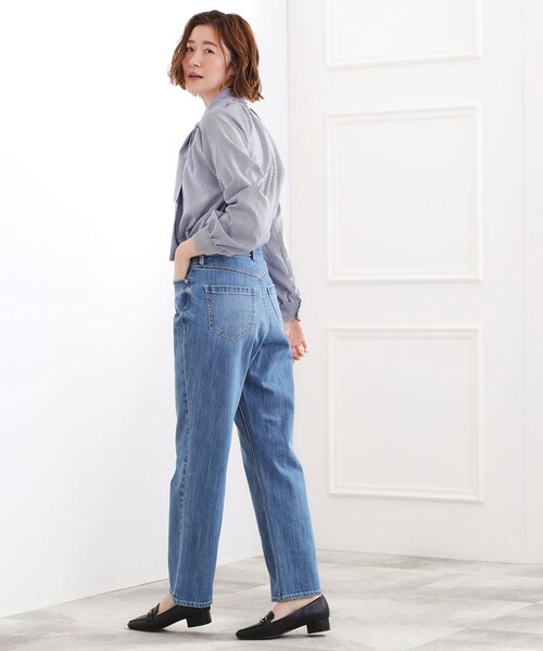 grove（グローブ）の「【選べる着丈】大人のためのストレートデニムパンツ（デニムパンツ・レディース・オフホワイト/ブルー系その他/ネイビー/ブルー・02/22/21/01/00/23/05/04/03）」の12枚目の写真