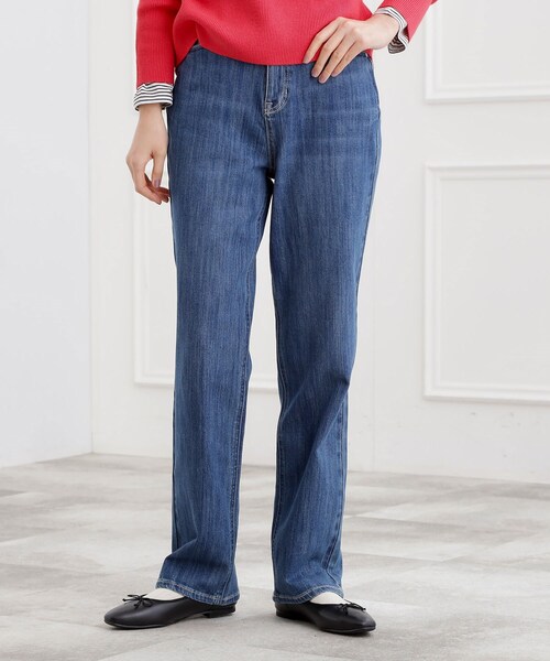 grove（グローブ）の「【選べる着丈】大人のためのストレートデニムパンツ（デニムパンツ・レディース・オフホワイト/ブルー系その他/ネイビー/ブルー・02/22/21/01/00/23/05/04/03）」の16枚目の写真