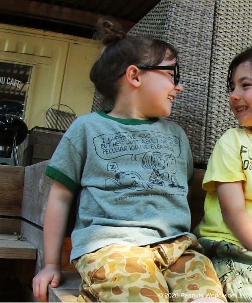 DENIM DUNGAREE(デニムダンガリー)の「SNOOPY EVER SEEN Tee(Tシャツ/カットソー・キッズ・グリーン・145/135)」の1枚目の写真