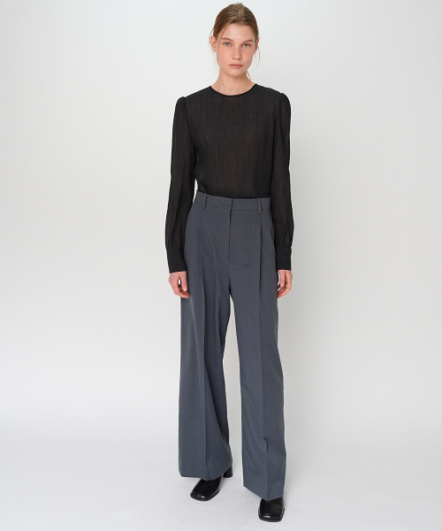 PAUL&ALICE(ポール&アリス)の「SHEER BLOUSE / BLACK(シャツ/ブラウス・レディース・ブラック・FREE)」の2枚目の写真