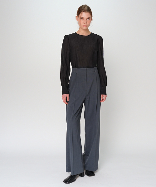 PAUL&ALICE(ポール&アリス)の「SHEER BLOUSE / BLACK(シャツ/ブラウス・レディース・ブラック・FREE)」の3枚目の写真