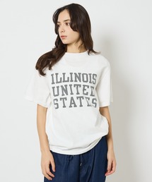 【REMI RELIEF / レミ レリーフ】 ILLINOIS / 3段プリント/HARD SP加工 20/天竺 レギュラーTシャツ RN30389137/ユニセックス