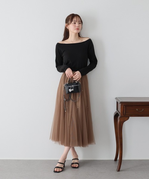 BLUEEAST(ブルーイースト)の「オフショルダーカットソー(Tシャツ/カットソー・レディース・ホワイト系/ブラック/グレー系・MEDIUM)」の11枚目の写真