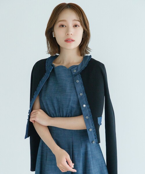 TOCCA(トッカ)の「SWEET SPELL KNIT カーディガン(カーディガン/ボレロ・レディース・アイボリー系/ブラック系・SMALL/MEDIUM)」の2枚目の写真