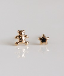cui-cui | ゴールド ベア / スター ピアス | K10YG 〈Web限定〉(ピアス（両耳用）)