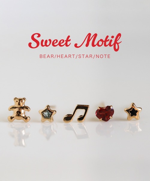 cui-cui（キュイキュイ）の「ゴールド ベア / スター ピアス | K10YG 〈Web限定〉（ピアス（両耳用）・レディース・イエローゴールド・FREE）」の4枚目の写真