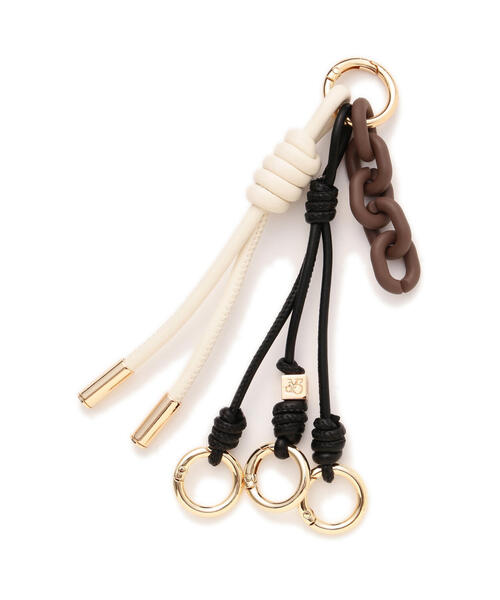 VIOLAd'ORO（ヴィオラドーロ）の「VIOLAd’ORO (ヴィオラドーロ) バッグチャーム BIANCA / V-5082（キーケース/キーアクセサリー・レディース・ブラウン/グレー・F）」の2枚目の写真