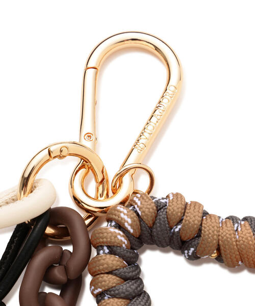 VIOLAd'ORO（ヴィオラドーロ）の「VIOLAd’ORO (ヴィオラドーロ) バッグチャーム BIANCA / V-5082（キーケース/キーアクセサリー・レディース・ブラウン/グレー・F）」の6枚目の写真