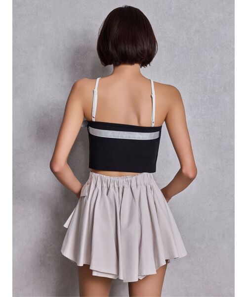 GYDA（ジェイダ）の「HEM Symmetryメッシュスカートライクショートパンツ（スカート・レディース・ブラック/アイボリー/チャコールグレー・FREE）」の14枚目の写真