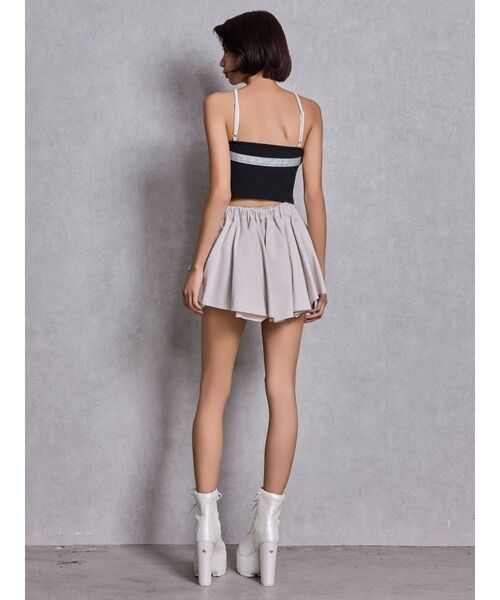 GYDA（ジェイダ）の「HEM Symmetryメッシュスカートライクショートパンツ（スカート・レディース・ブラック/アイボリー/チャコールグレー・FREE）」の16枚目の写真