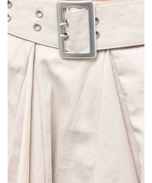 GYDA（ジェイダ）の「HEM Symmetryメッシュスカートライクショートパンツ（スカート・レディース・ブラック/アイボリー/チャコールグレー・FREE）」の5枚目の写真