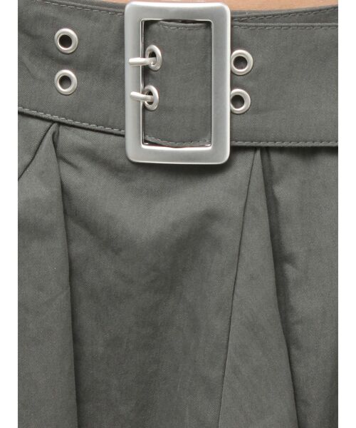 GYDA（ジェイダ）の「HEM Symmetryメッシュスカートライクショートパンツ（スカート・レディース・ブラック/アイボリー/チャコールグレー・FREE）」の6枚目の写真