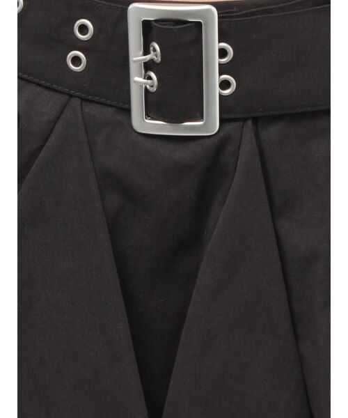 GYDA（ジェイダ）の「HEM Symmetryメッシュスカートライクショートパンツ（スカート・レディース・ブラック/アイボリー/チャコールグレー・FREE）」の7枚目の写真