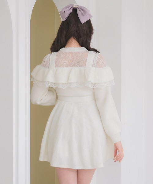 ROJITA（ロジータ）の「ケーブルラメニットワンピース（ワンピース・レディース・グレー/チャコールグレー/ホワイト・FREE）」の9枚目の写真