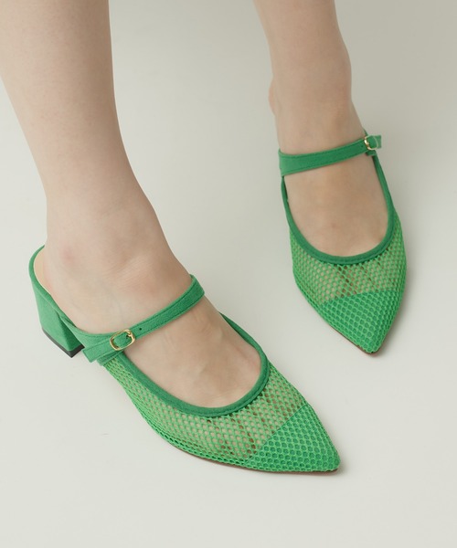 Narcissus（ナルシス）の「メッシュミュール（サンダル・レディース・ブラック/グリーン・L/M/XL）」の2枚目の写真