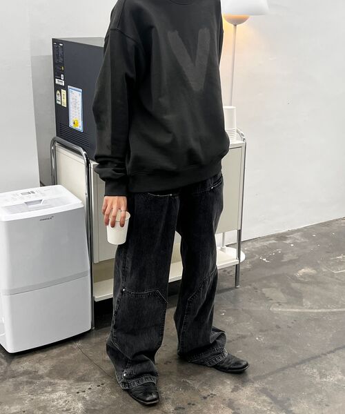 VONVAT(ヴォンバト)の「ディペンドカーペンタージーンズ(ブラック)(デニムパンツ・レディース・ブラック・FREE)」の11枚目の写真