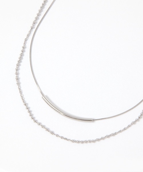 GLOBAL WORK(グローバルワーク)の「ステンレスアソートバーネックレス/635200(ネックレス・レディース・シルバー/ゴールド系その他/シルバー系その他/ゴールド・FREE)」の2枚目の写真