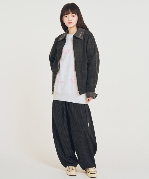 EFFECTEN(エフェクテン)の「mp14594-Type5 wide pants ワイドパンツ(efsal-20)(その他パンツ・メンズ・ストライプ・L/M)」の6枚目の写真